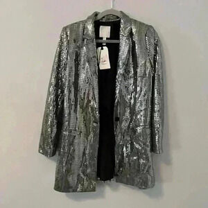 NEW NWT Leith Metallic Jacket Blazer Size Small